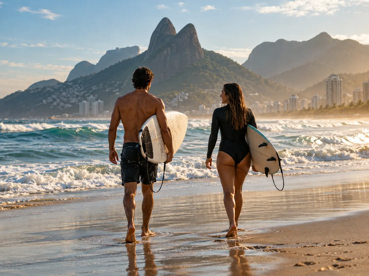 Primeira aula de surf